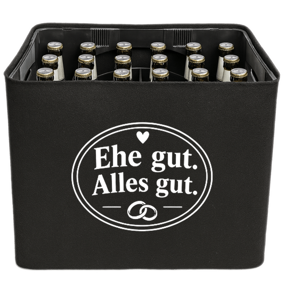 KistenBlende – Ehe gut. Alles gut. – Bierkasten 24 × 0,33 L / 20 × 0,5 L