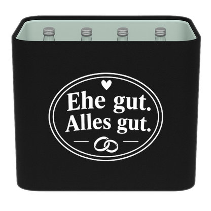 KistenBlende – Ehe gut. Alles gut. – Wasserkiste GLAS 12 × 0,7 L