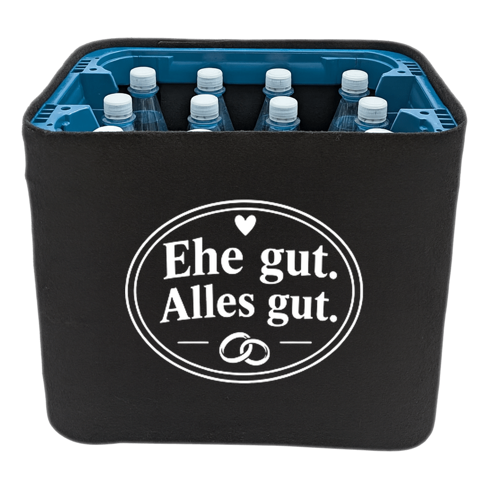 KistenBlende – Ehe gut. Alles gut. – Wasserkiste PET 12 × 1 L