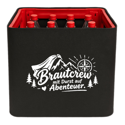 KistenBlende – Brautcrew mit Durst auf Abenteuer. – Limonadenkiste PET 12 × 1 L