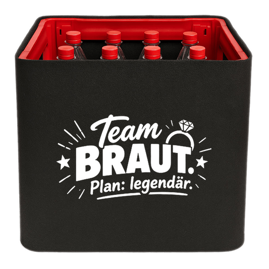 KistenBlende – Team Braut. Plan: legendär. – Limonadenkiste PET 12 × 1 L