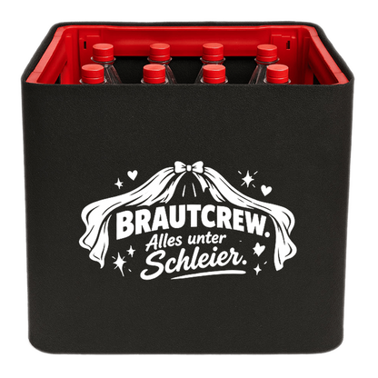 KistenBlende – Brautcrew. Alles unter Schleier. – Limonadenkiste PET 12 × 1 L