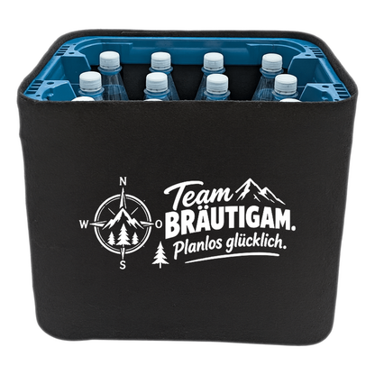 KistenBlende – Team Bräutigam. Planlos glücklich. – Wasserkiste PET 12 × 1 L