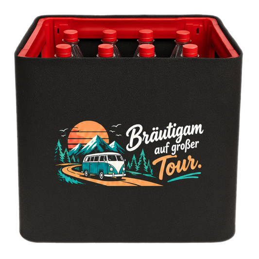 KistenBlende – Bräutigam auf großer Tour. – Limonadenkiste PET 12 × 1 L