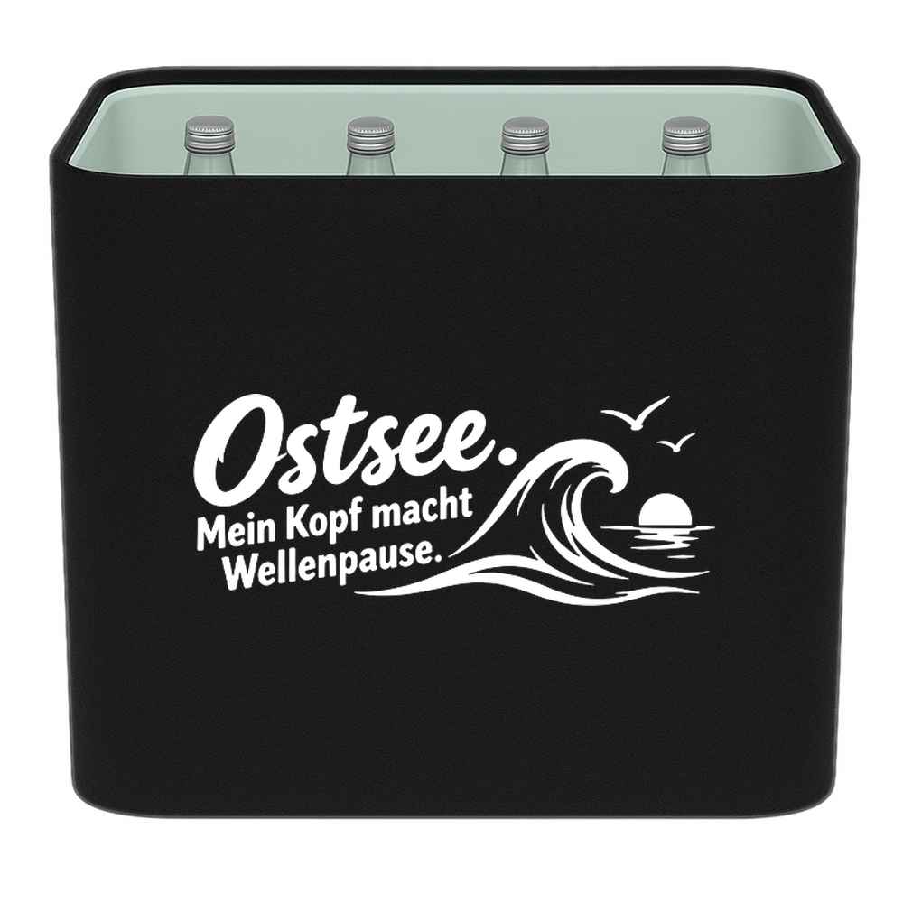 KistenBlende – Ostsee. Mein Kopf macht Wellenpause. – Wasserkiste Glas 12 × 0,75 l