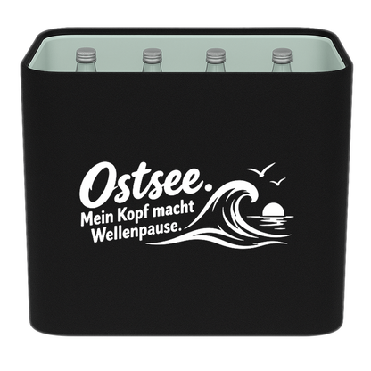 KistenBlende – Ostsee. Mein Kopf macht Wellenpause. – Wasserkiste Glas 12 × 0,75 l