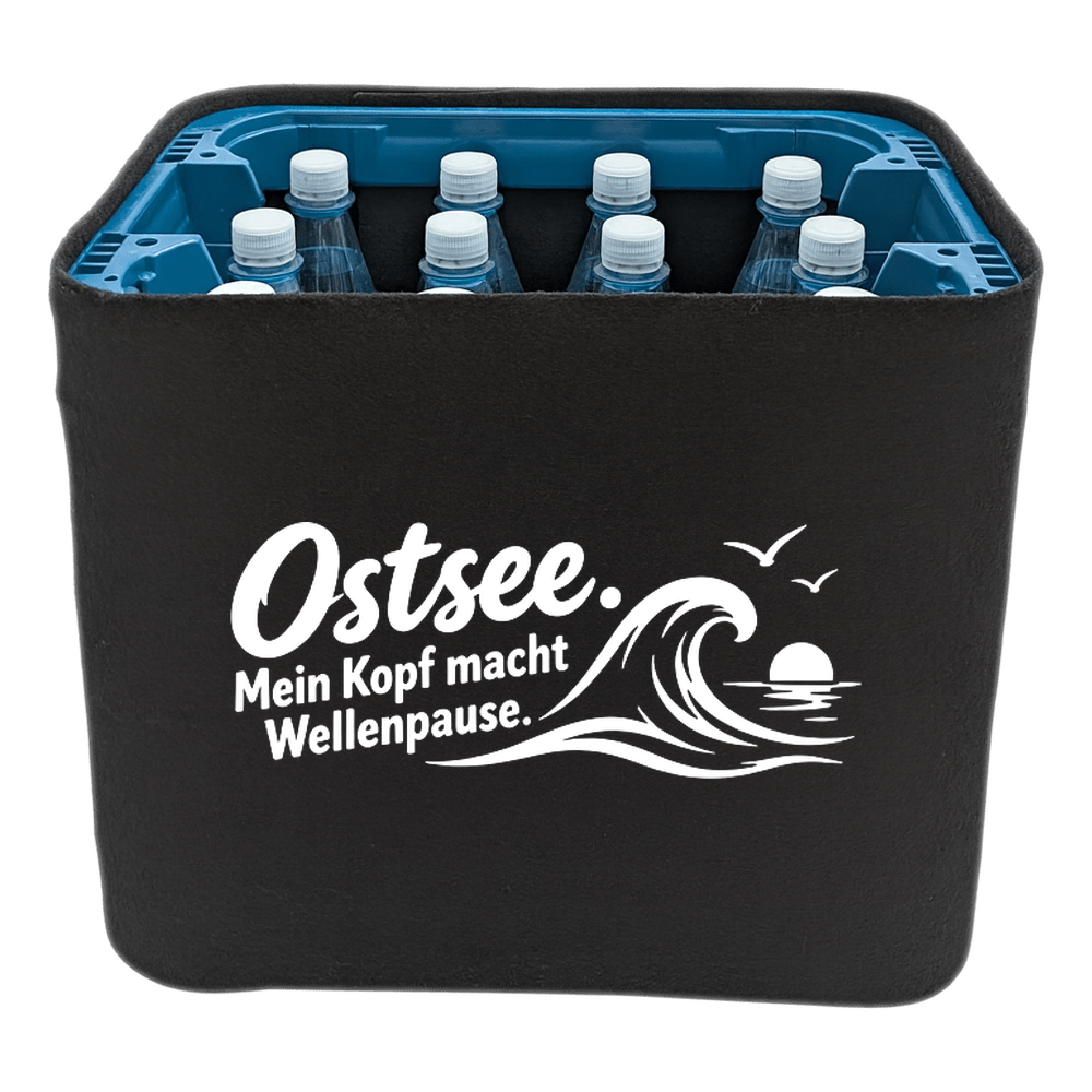 KistenBlende – Ostsee. Mein Kopf macht Wellenpause. – Wasserkiste PET 12 × 1 l