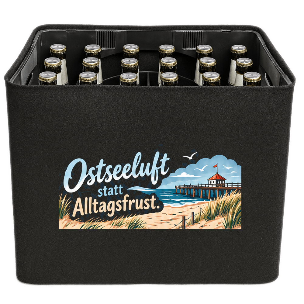 KistenBlende – Ostseeluft statt Alltagsfrust. – Bierkasten 24 × 0,33 l und 20 × 0,5 l