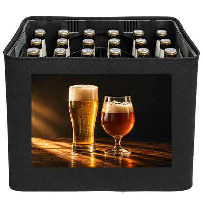 KistenBlende Gläser im Abendlicht – BIER 24