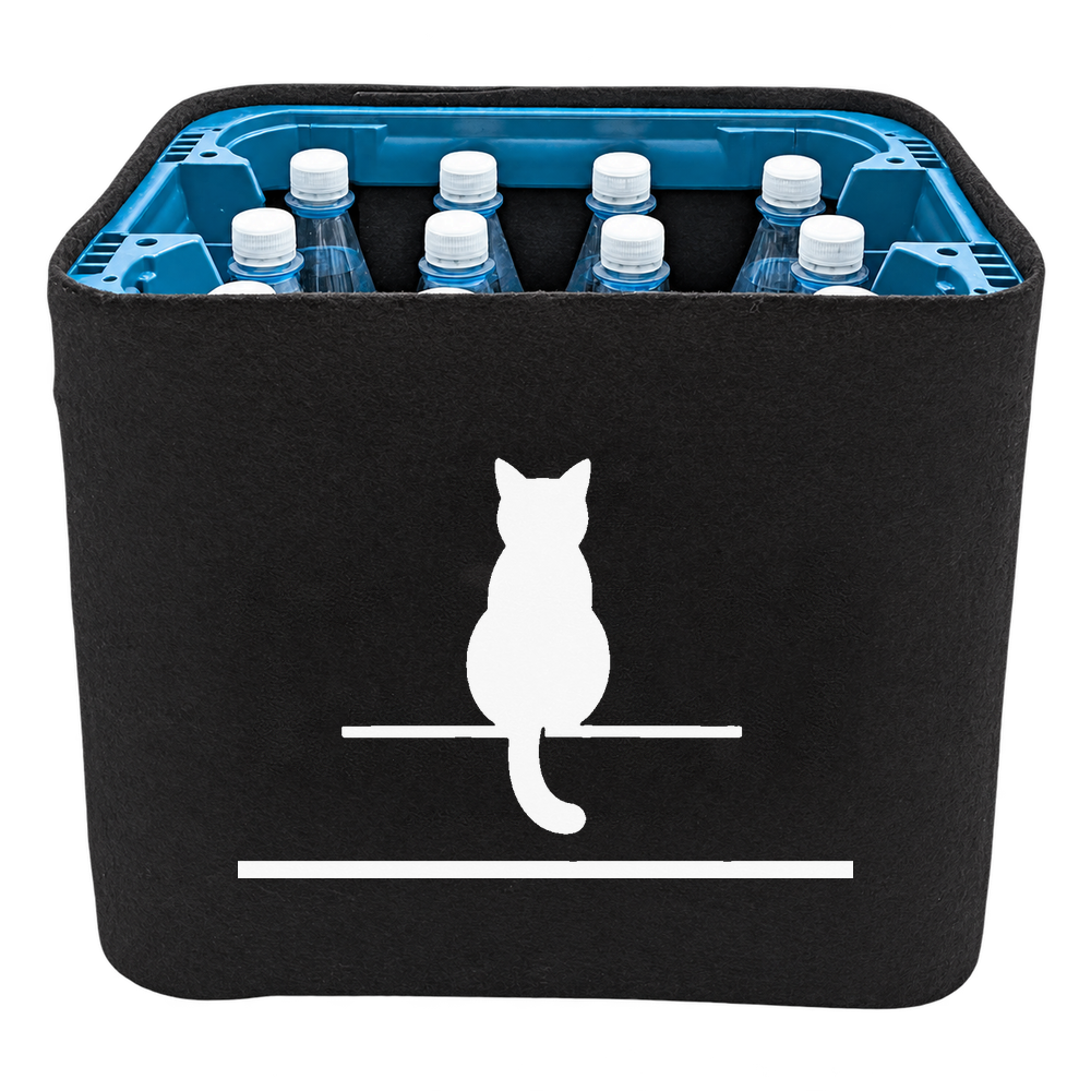 KistenBlende Katze auf Kistenkante – WASSER PET