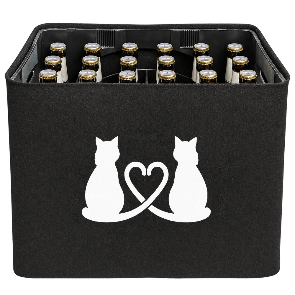 KistenBlende Zwei Katzen ein Herz – BIER 24