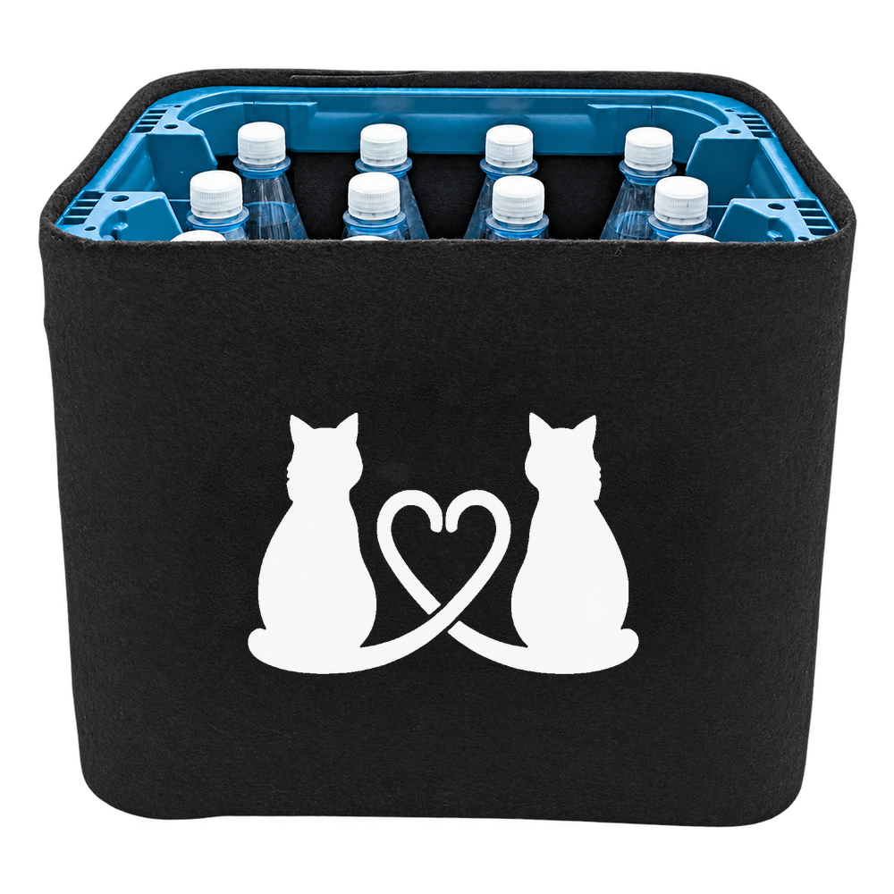 KistenBlende Zwei Katzen ein Herz – WASSER PET