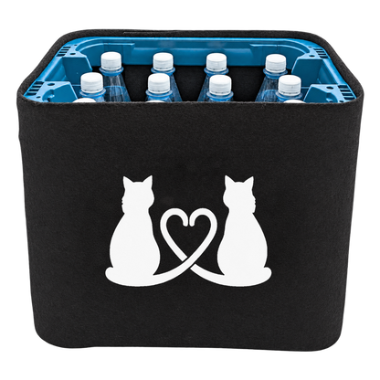 KistenBlende Zwei Katzen ein Herz – WASSER PET