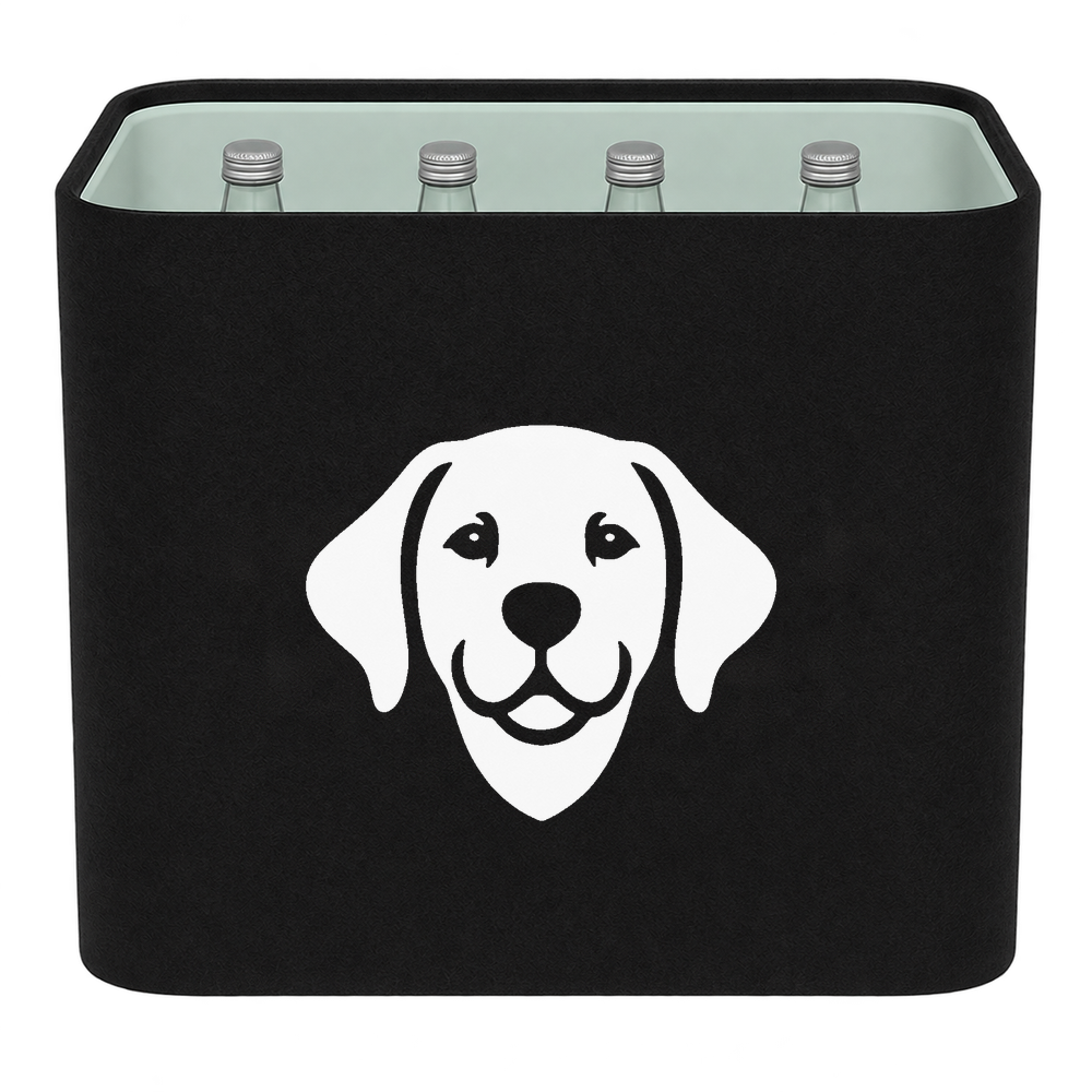KistenBlende Hundekopf aus Flächen – WASSER GLAS