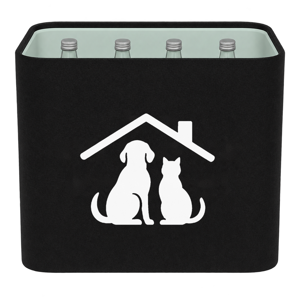 KistenBlende Hund und Katze zuhause – WASSER GLAS