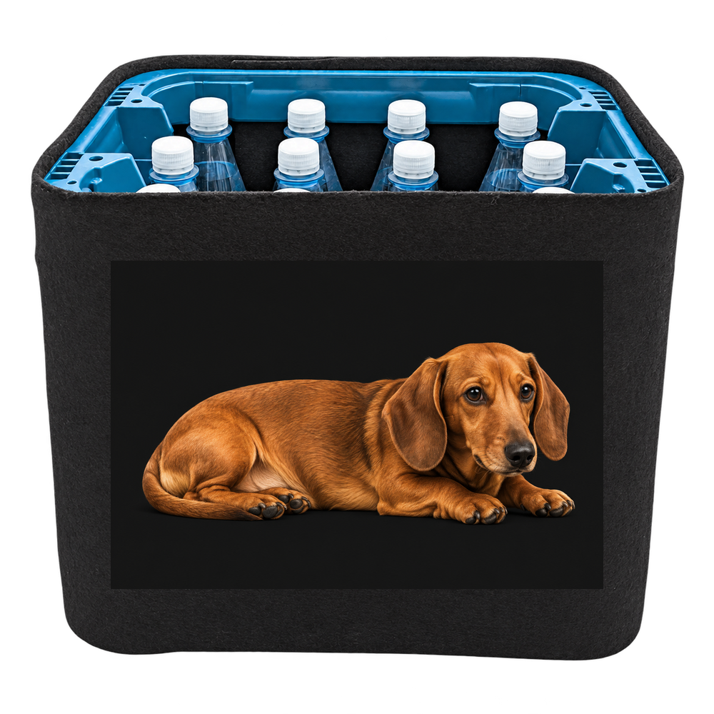 KistenBlende Dackel in der Ruhepause – WASSER PET