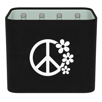 KistenBlende Peace mit Blüten – WASSER GLAS