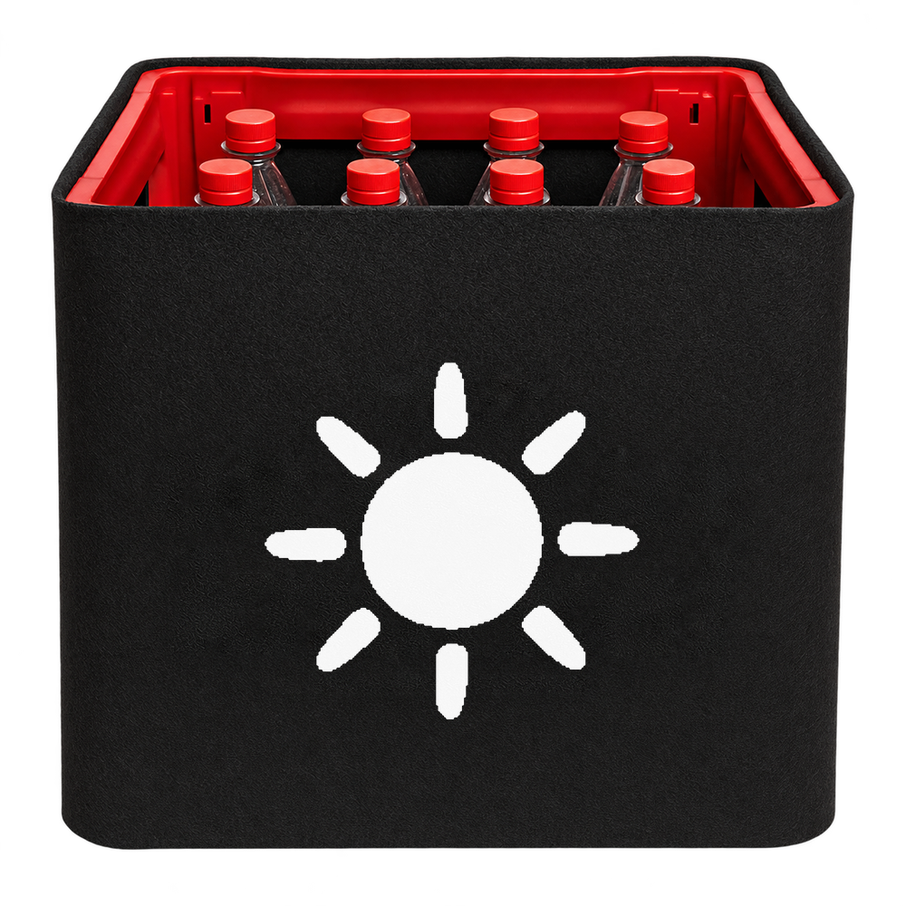 KistenBlende Sonne mit Strahlen – LIMONADE PET