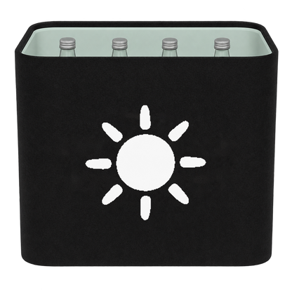 KistenBlende Sonne mit Strahlen – WASSER GLAS