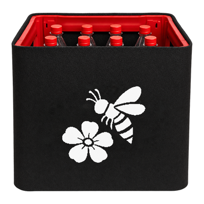 KistenBlende Biene über Blüte – LIMONADE PET