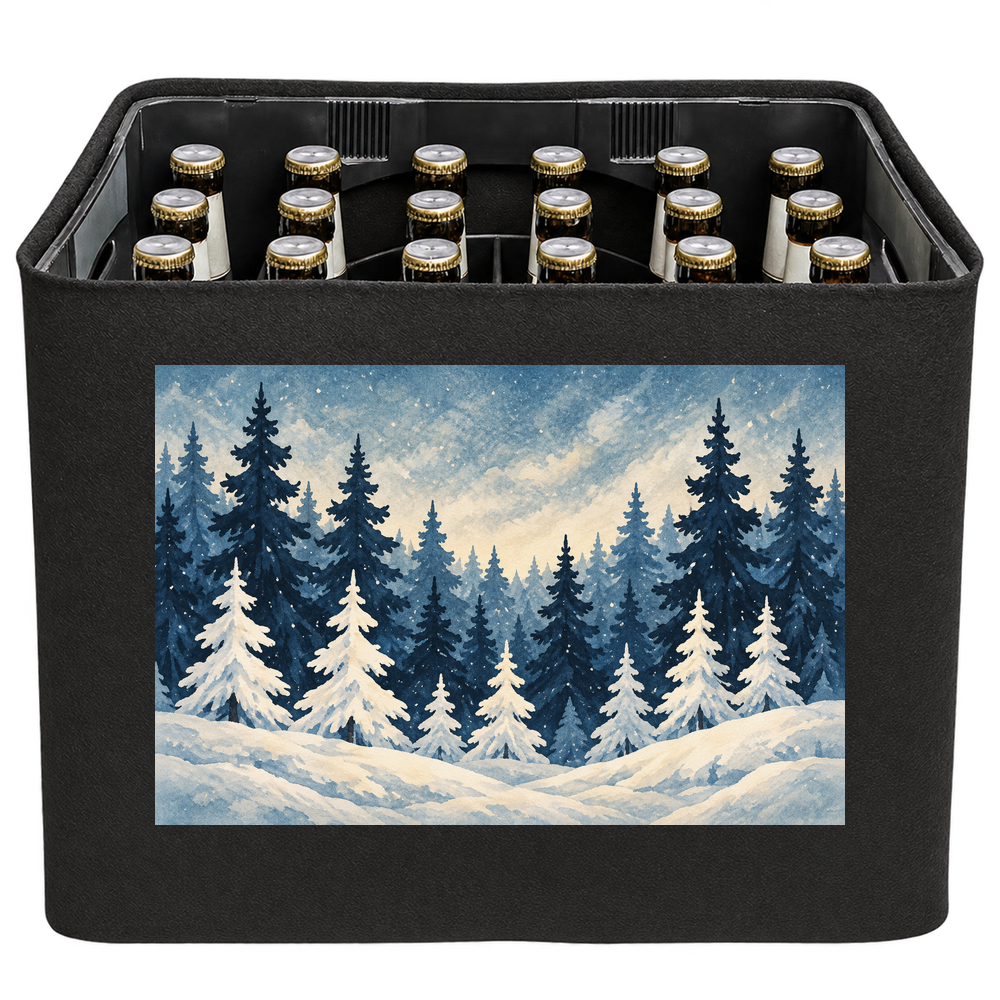 KistenBlende Winterwald in Blau – BIER 24