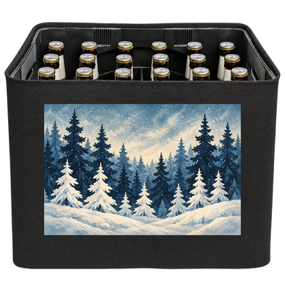 KistenBlende Winterwald in Blau – BIER 24