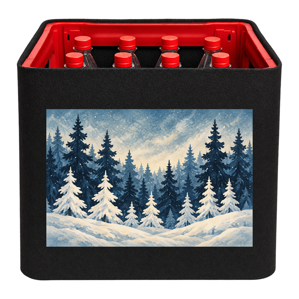 KistenBlende Winterwald in Blau – LIMONADE PET