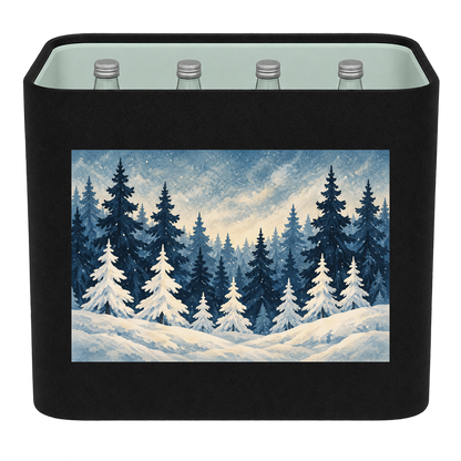 KistenBlende Winterwald in Blau – WASSER GLAS