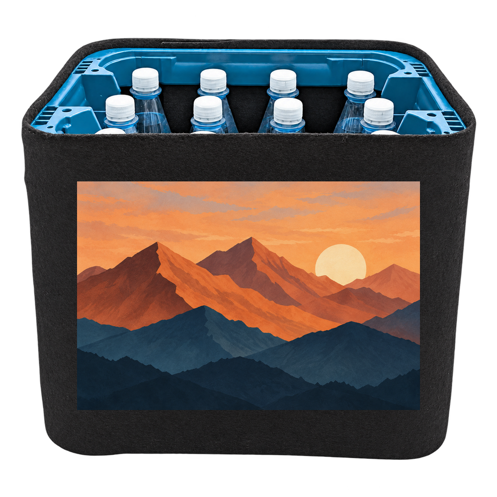 KistenBlende Berge im Abendlicht – WASSER PET