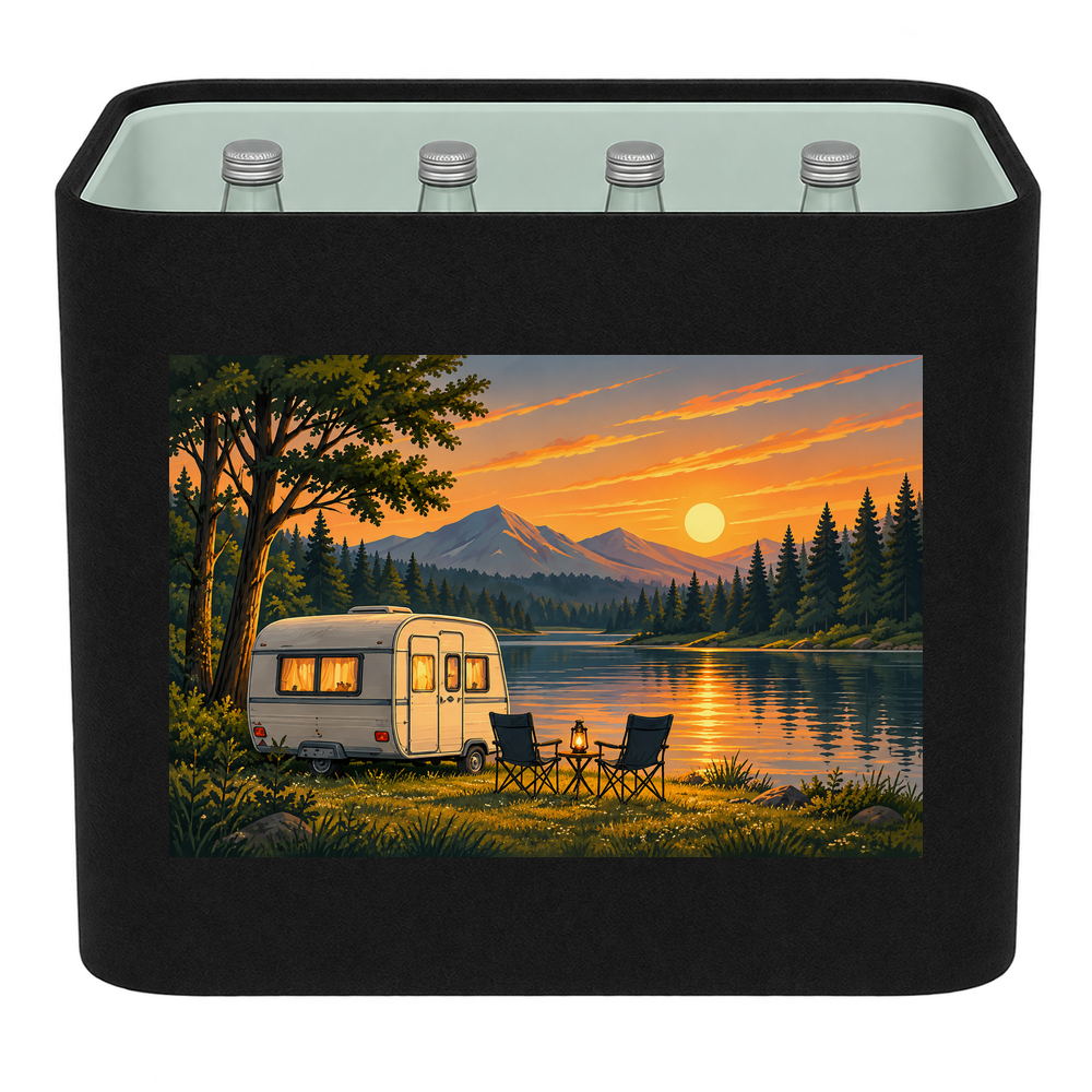 KistenBlende Stellplatz am See – WASSER GLAS