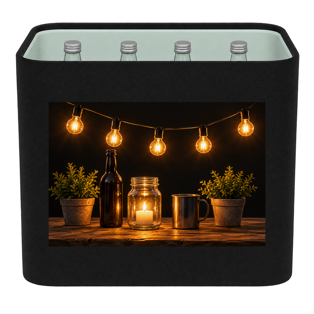 KistenBlende Lichterabend im Garten – WASSER GLAS