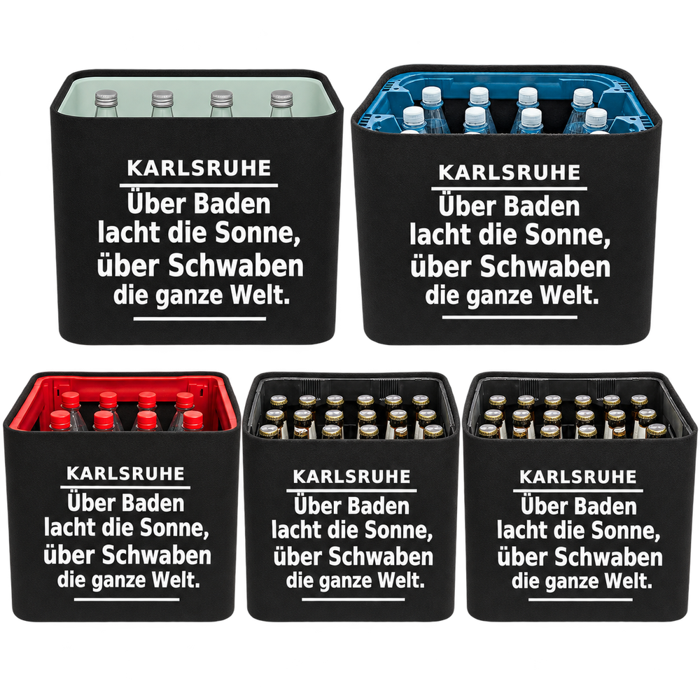 KistenBlende Karlsruhe – Stadtspruch auf allen fünf Kistenformaten