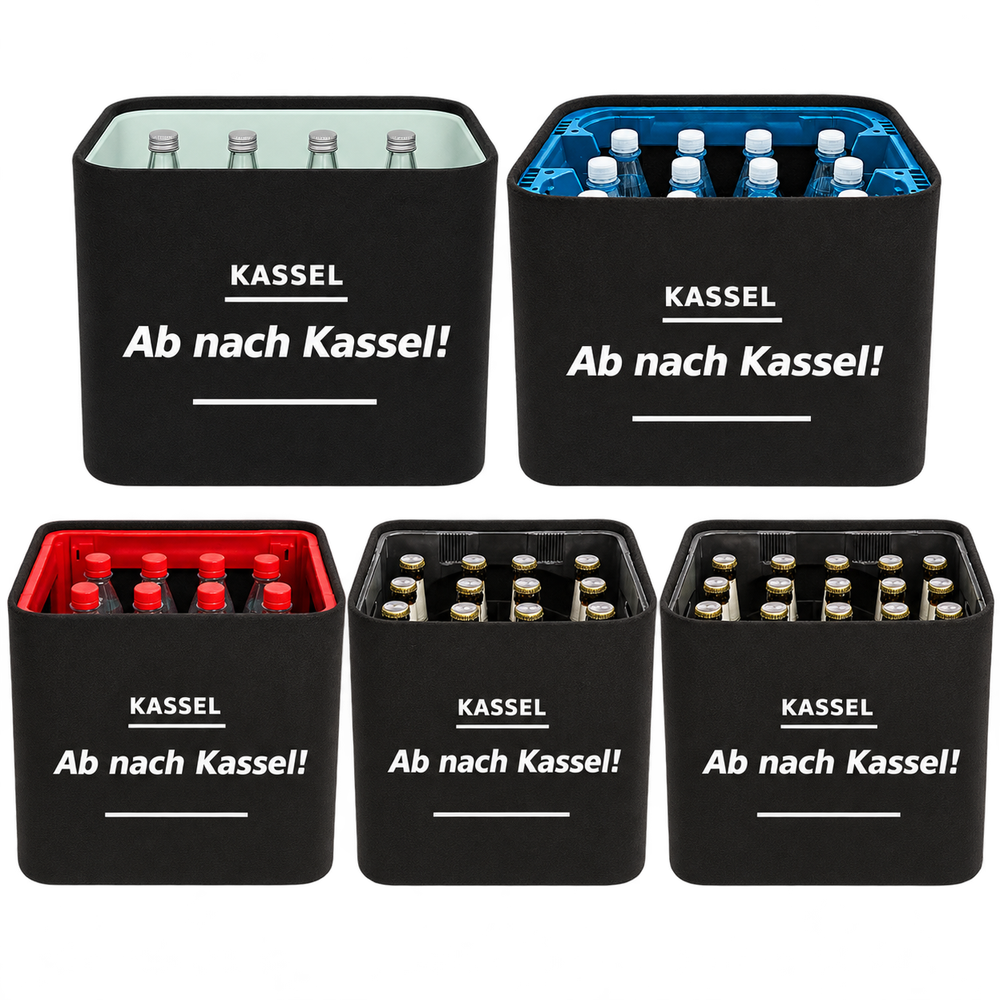 KistenBlende Kassel – Stadtspruch auf allen fünf Kistenformaten