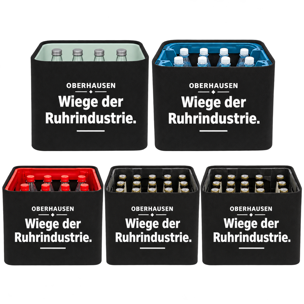 KistenBlende Oberhausen – Stadtspruch auf allen fünf Kistenformaten