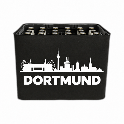 KistenBlende Dortmund Silhouette auf Bierkasten