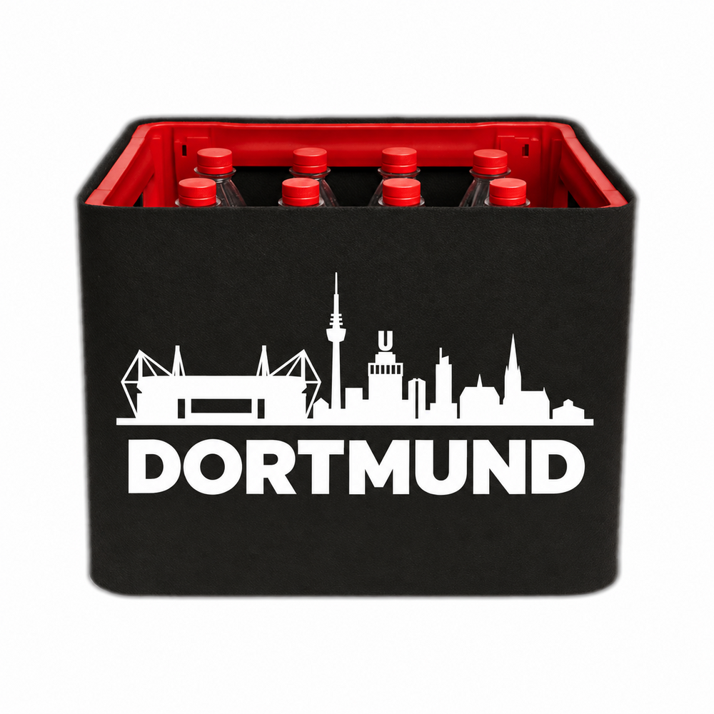 KistenBlende Dortmund Silhouette auf Limonadenkiste PET