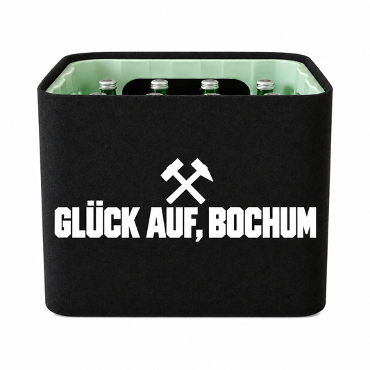 KistenBlende Glück auf, Bochum auf Wasserkiste Glas