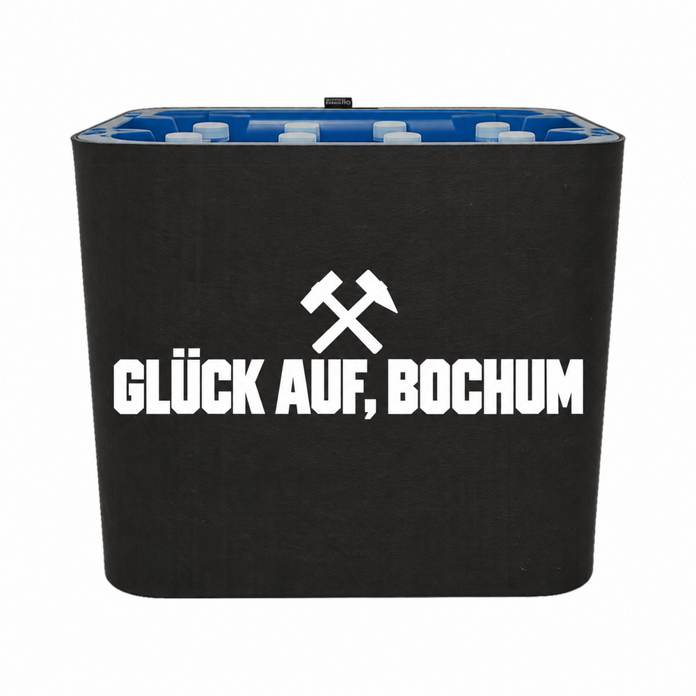 KistenBlende Glück auf, Bochum auf Wasserkiste PET