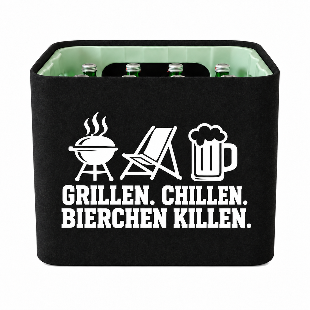 KistenBlende Grillen. Chillen. Bierchen killen. – wasser-glas-12x0-7l