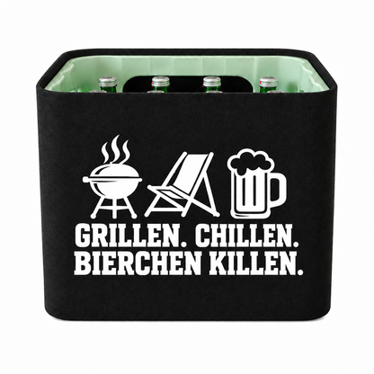 KistenBlende Grillen. Chillen. Bierchen killen. – wasser-glas-12x0-7l