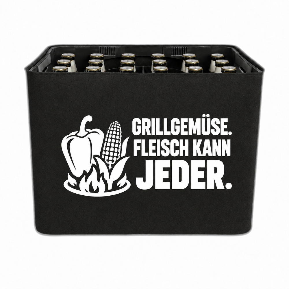 KistenBlende GRILLGEMÜSE. FLEISCH KANN JEDER. – bier-24x0-33l-20x0-5l