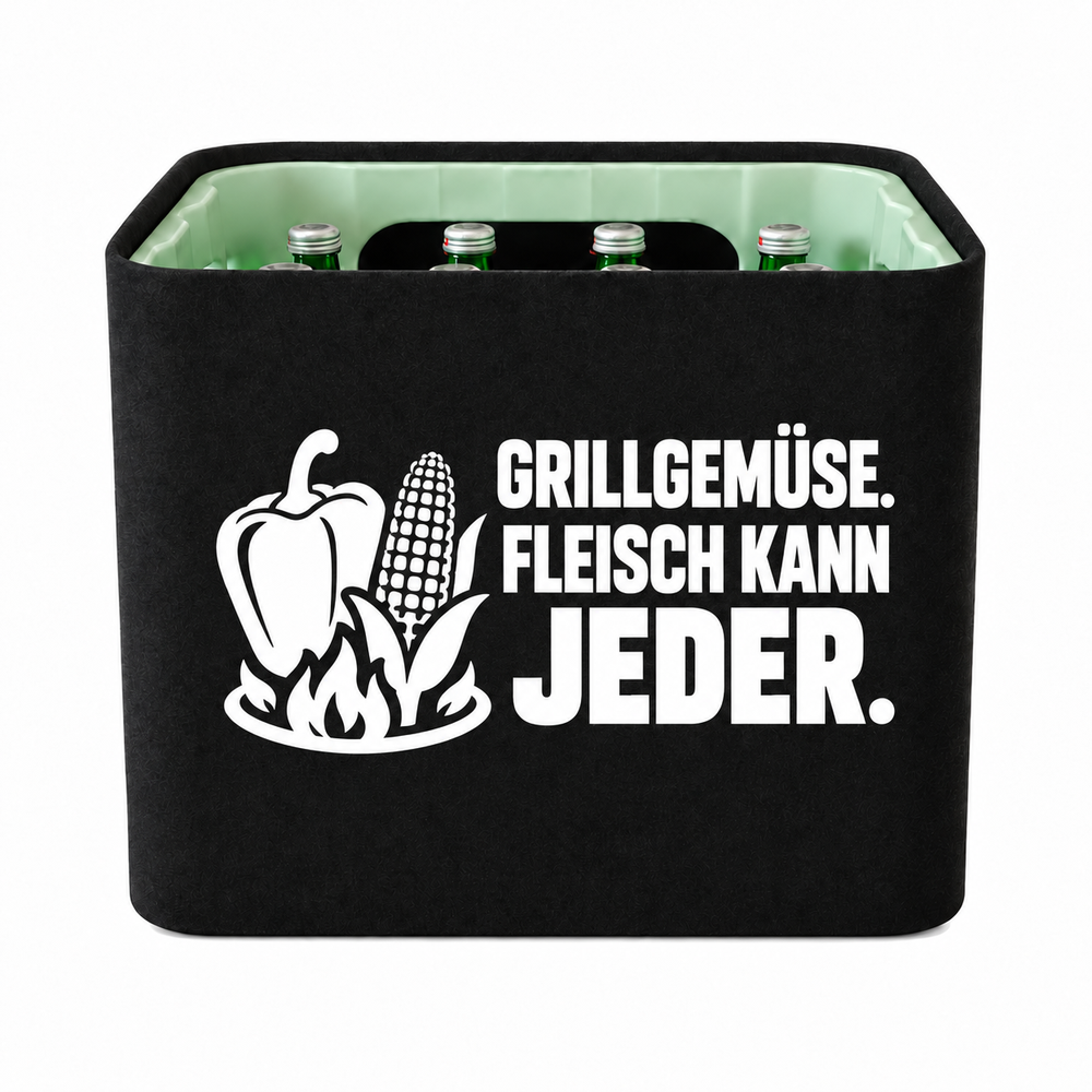 KistenBlende GRILLGEMÜSE. FLEISCH KANN JEDER. – wasser-glas-12x0-7l