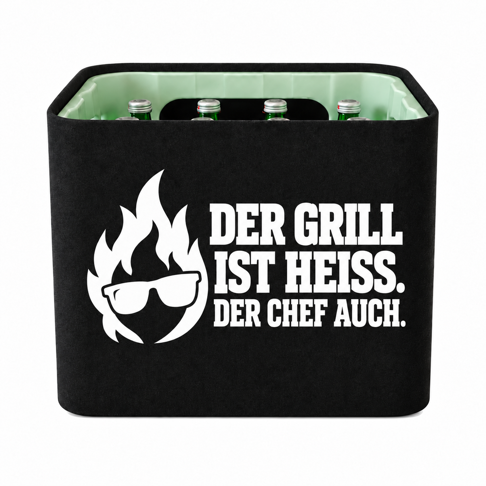 KistenBlende Der Grill ist heiß. Der Chef auch. – wasser-glas-12x0-7l