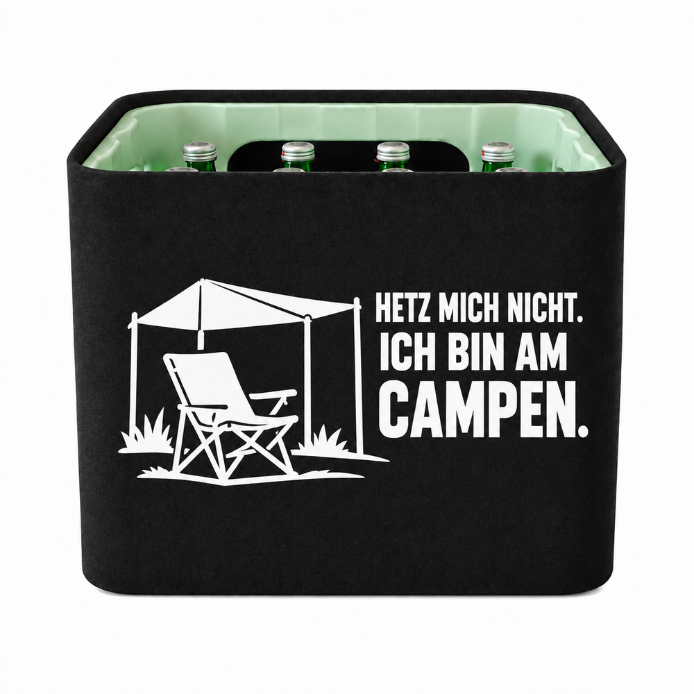 KistenBlende HETZ MICH NICHT. ICH BIN AM CAMPEN. – wasser-glas-12x0-7l
