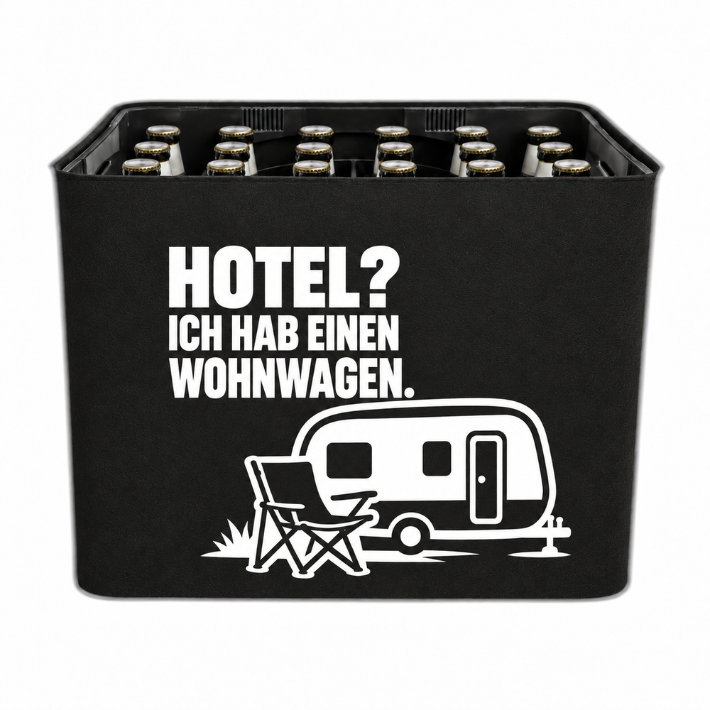 KistenBlende HOTEL? ICH HAB EINEN WOHNWAGEN. – bier-24x0-33l-20x0-5l