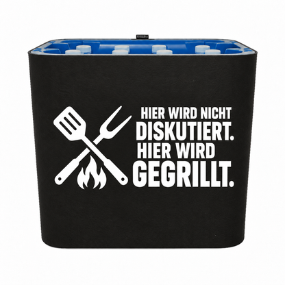 KistenBlende HIER WIRD NICHT DISKUTIERT. HIER WIRD GEGRILLT. – wasser-pet-12x1l