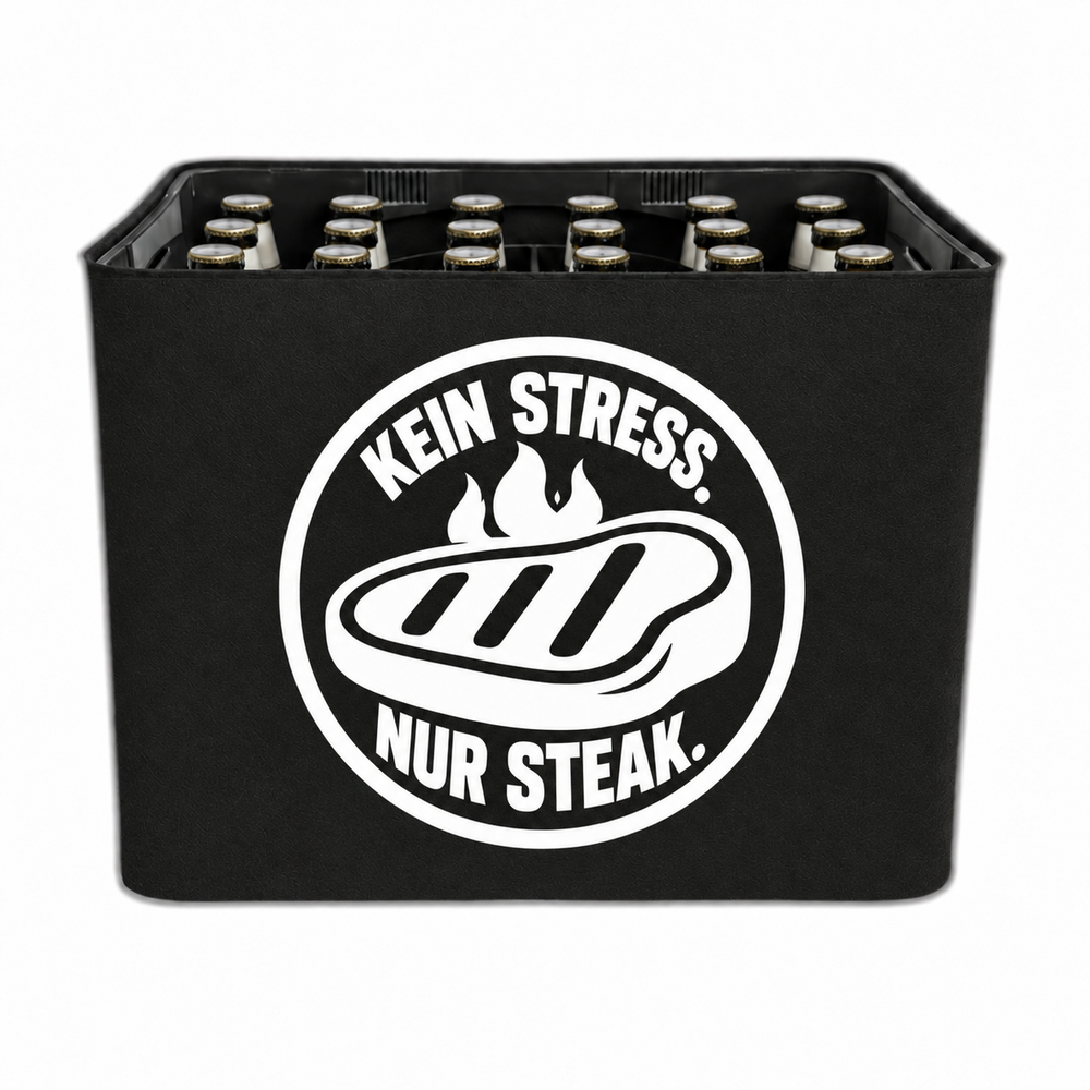 KistenBlende KEIN STRESS. NUR STEAK. – bier-24x0-33l-20x0-5l