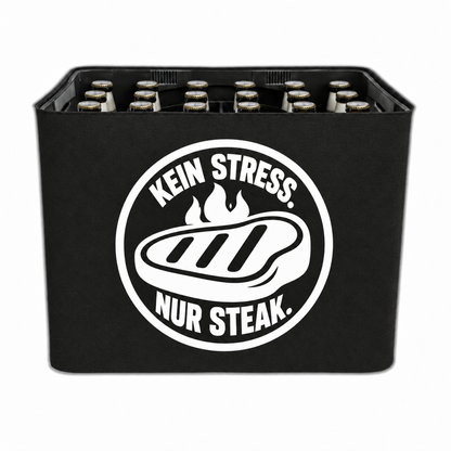 KistenBlende KEIN STRESS. NUR STEAK. – bier-24x0-33l-20x0-5l