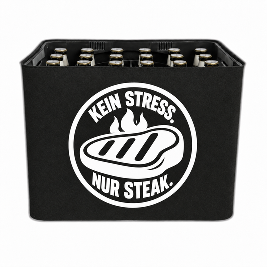 KistenBlende KEIN STRESS. NUR STEAK. – bier-24x0-33l-20x0-5l
