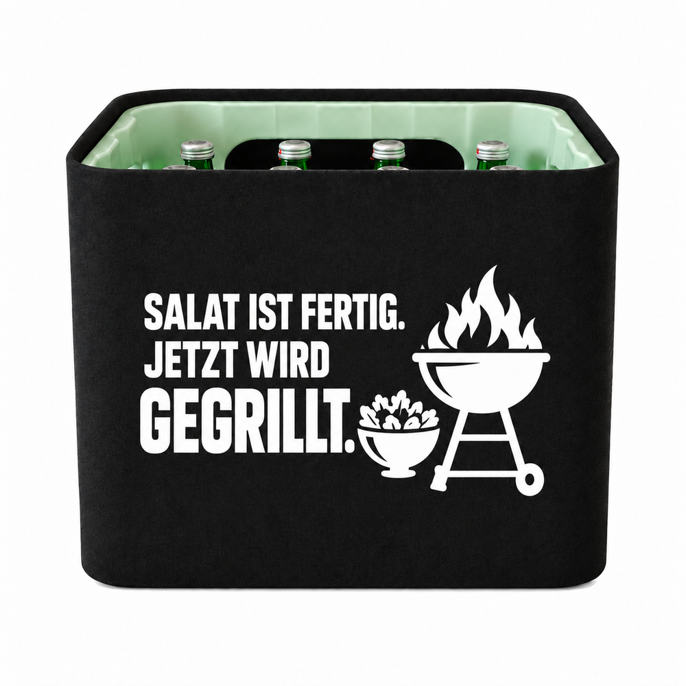 KistenBlende SALAT IST FERTIG. JETZT WIRD GEGRILLT. – wasser-glas-12x0-7l